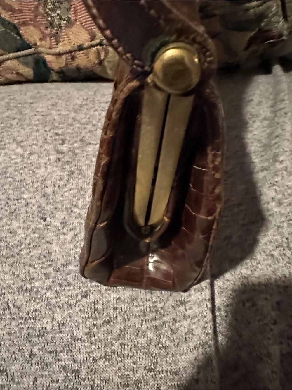 Mid Century alligator & leather bag For I Magnin